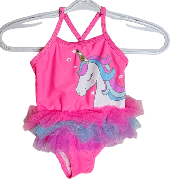 Wonder Nation Unicorn Tutu Swimsuit Size 0-3 New Without Tag - Picture 3 of 4